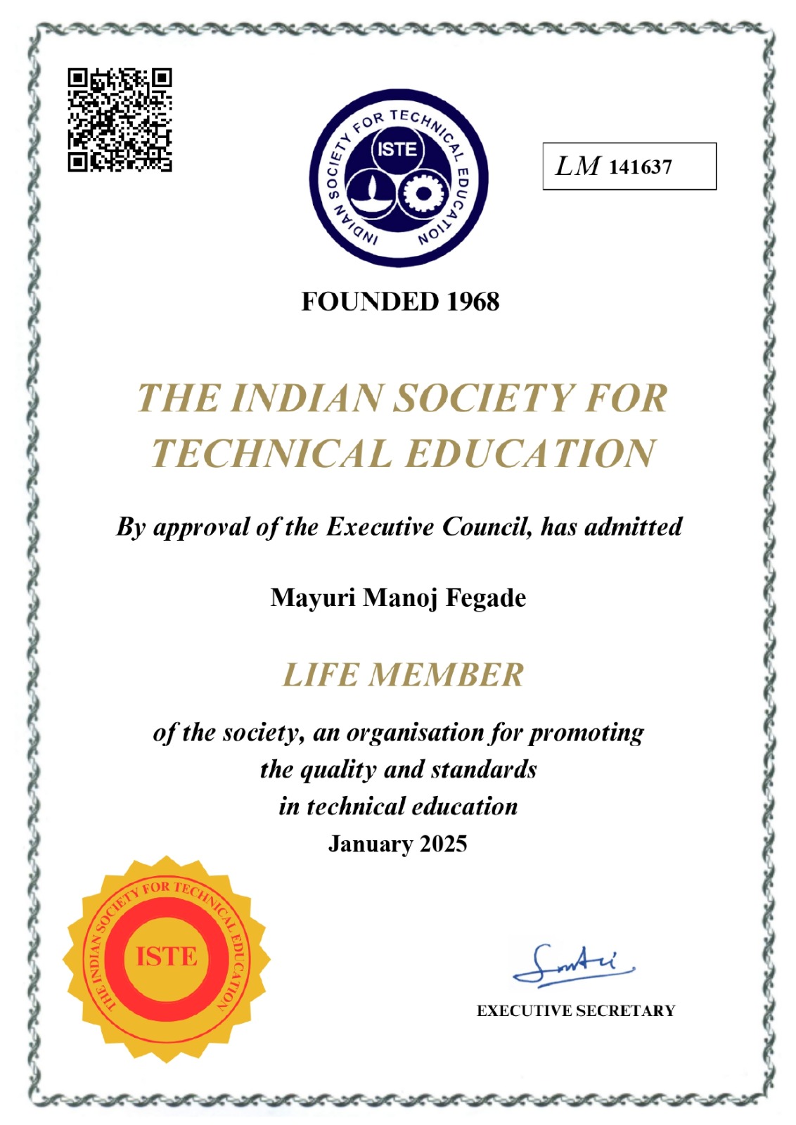 Certificates